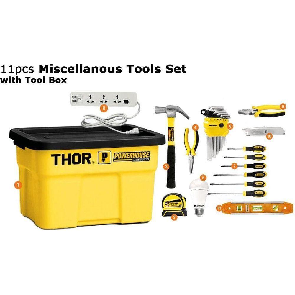 Powerhouse 11pcs Mixed Tools Set with Tool Box (Thor Storage) - KHM Megatools Corp. Powerhouse 11pcs Mixed Tools Set with Tool Box (Thor Storage) - KHM Megatools Corp.